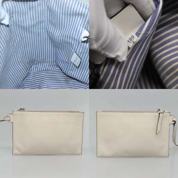 PRADA Tote Bag Canvas Gray Silver - Picture 12 of 13